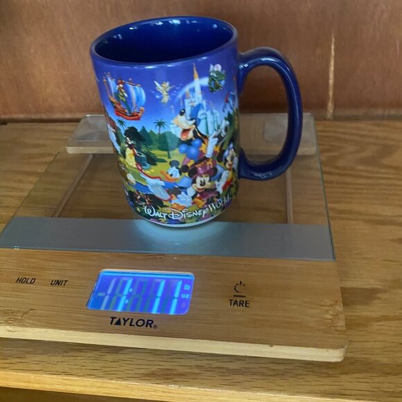 Walt Disney World Parks Mug Characters Blue VGUC Mickey Minnie Pluto Donald Duck - Picture 8 of 10